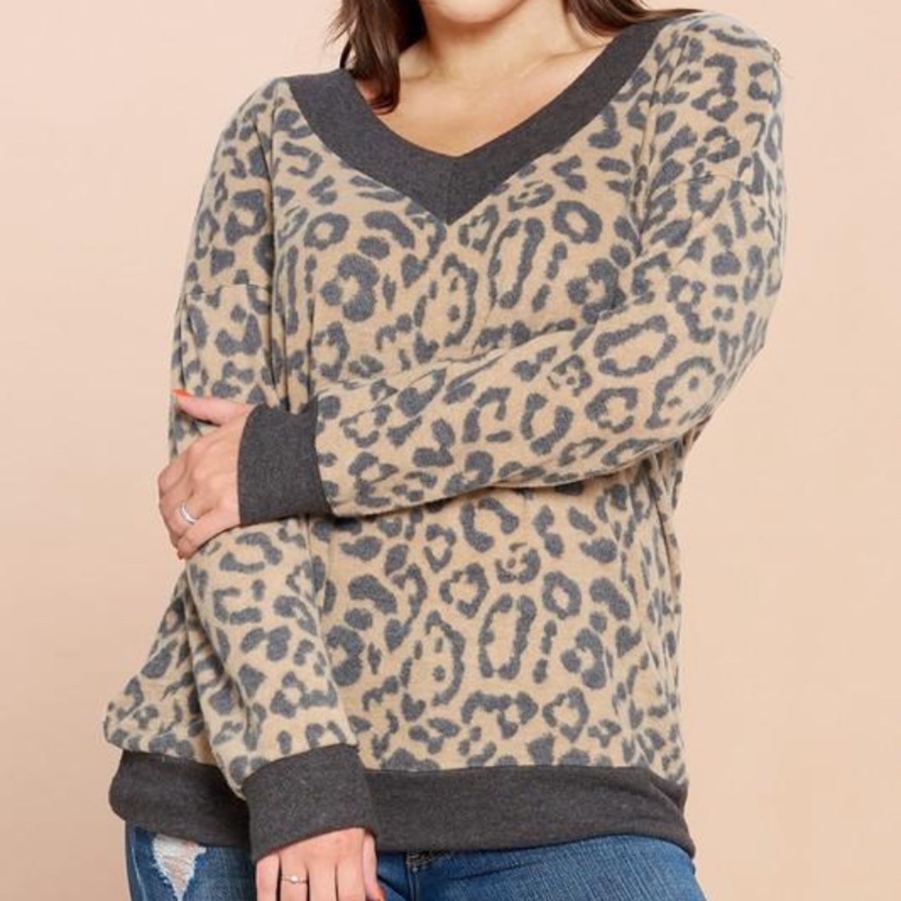 ❤️ plus size leopard print sweater